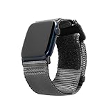 Im Lieferumfang enthalten: UAG Active Strap LE Ersatzarmband für die Apple Watch 42mm / 44mm (Apple Watch SE, Series 6, 5, 4, 3, 2, 1) in der Farbe dunkelgrau