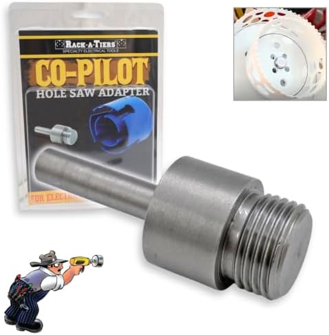 Rack-A-Tiers The Co-Pilot - Hole Saw Adaptor, Arbor, Hole Enlarger, Pilot Hole Tool (91720) image 2