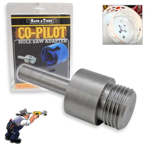 Rack-A-Tiers The Co-Pilot - Hole Saw Adaptor, Arbor, Hole Enlarger, Pilot Hole Tool (91720)