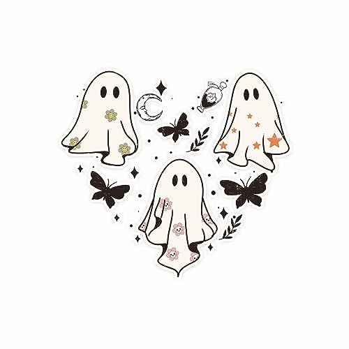 Ghost and Ghouls Heart Shaped Magnets - 5 Inches On Longest Side - - Set of 2 - Spooky Halloween Themed Creepy - Magnets - for Toolbox, Car, Fridge - MAGAAG004