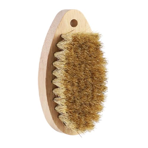 IKOPFLN 1 Piece Vegetable Brush, Mushroom Brush, 11 cm Wood and Pork Hair, Natural Bristles: for Mushroom, Potato, Carrot, Vegetable - Root Brush