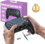 Enstixsm Upgraded for Luna Controller with Back Paddles,Turbo,Wireless Fire TV Game Controllers for PC,GeForce NOW,Firestick,Replacement for Luna Gamepad with ALPS Joystick,No Drift Stick, Blue