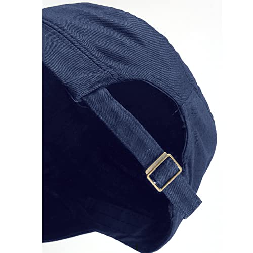 2 Pcs Navy Blue Unisex Cadet Army Cap Military Hat Combat Cap Breathable Baseball Cap Adjustable Flat Top Cap For Men Women #TOP3
