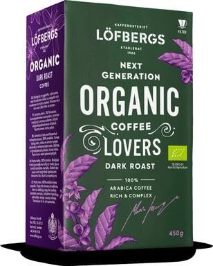 Lofbergs Organic Dark Roast Coffee 1 Pack of 450g SOPOSOPO pack SOPOSOPO