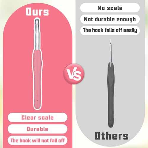 image for SHWAKK Crochet Hook, 8.0 mm Ergonomic Crochet Hook, Crochet Needles fo