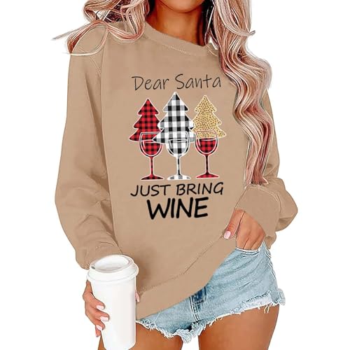 Generisch Damen Sweatshirt mit lustigem Wein-Spruch -...