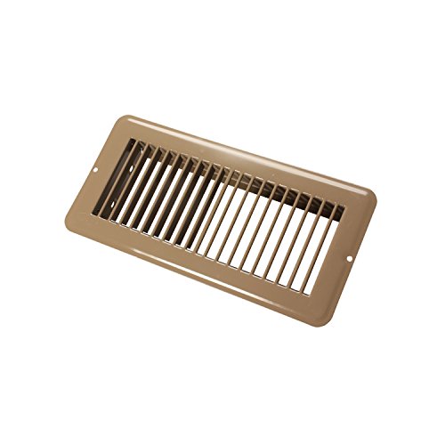 JR Products 02-28995 Undampered Floor Register - 4" x 10", Brown