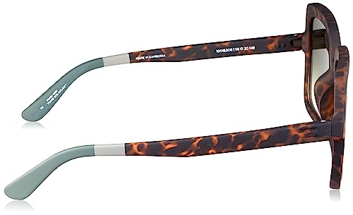 TOMS Women's Square Sunglasses, Matte Blonde Tortoise, 56-20-1483
