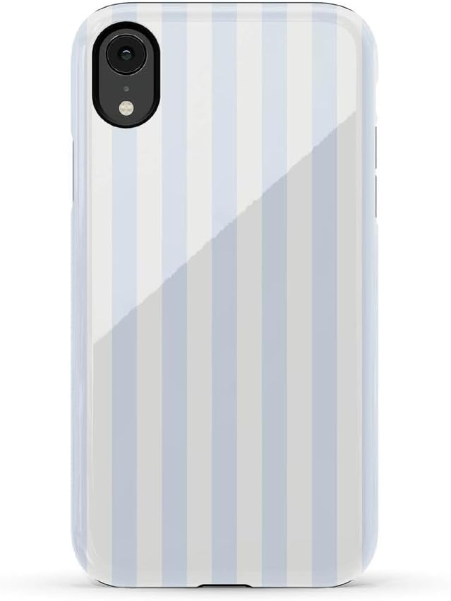 Casely iPhone XR Case | Blue Stripes | Sunday Best | Essential Slim Dual-Layer Protective Design