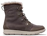 Innenmaterial: Synthetik Sorel Damen Explorer Joan Stiefel, grau (quarry)/schwarz, Größe: 39