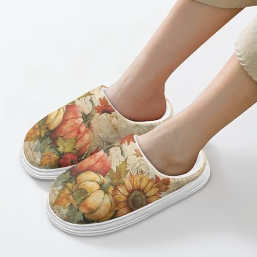 Women's Warm Plush Slippers Adult Cotton Men's Indoor Non-Slip Home Thick Bottom Slippers for Winter House Shoes4