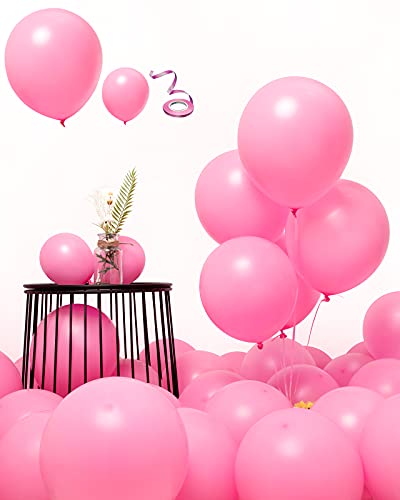 Styirl 80 Pcs 12/5 Inch Pink Balloons, Party Balloons As Birthday Balloons/Fathers Day Balloons/Graduation Balloons/Gender Reveal balloons/Bride Balloons for Birthday/Baby Shower/Wedding/Party decorations
