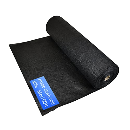 Lawcephun 60% Shade Cloth Roll 6ft x 100ft - HDPE Sun Shade Fabric Roll, UV Block Cuttable Shade...