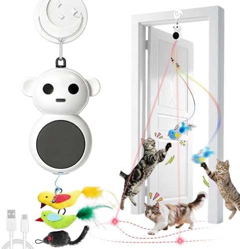 Interactive Cat Toys for Indoor Cats: 2 in 1 Laser Pointer Cat To...
