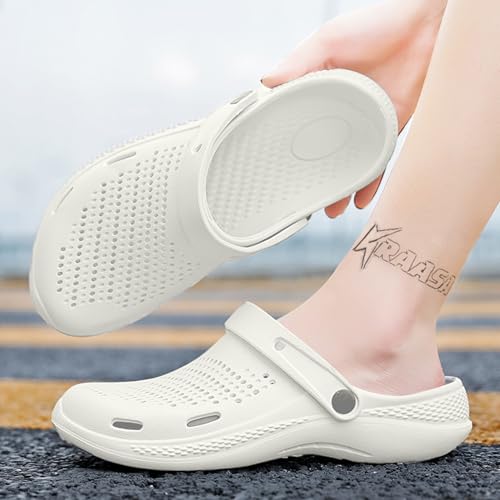 Image of Kraasa Men's Lightweight Extra Soft Men's Classic Casual Sports Clogs /Sandals with Adjustable Back Strap for Adult | Anti Skid, Comfortable| Waterproof & Everyday Use Mules for Gents /Boys