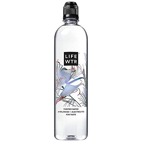 LIFEWTR Premium Purified Water, pH Balanced with Electrolytes for Taste, 23.7 Fl Oz Flip Cap Bottles, 700 mL (45 Count) (45 Count Total)