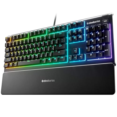 SteelSeries 64795 High Water Resistant Gaming Keyboard, Silent Switch, English Layout 104 Keys, APEX 3 by SteelSeries - Used condition - US$33.07