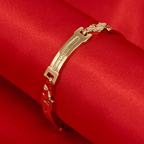LIFETIME JEWELRY Diamond Cut Shine Bracelet for Women and Men 24k Real Gold Plated3