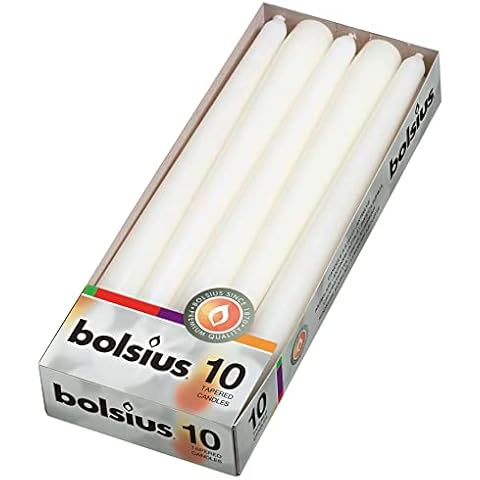 Bolsius White Tapered Dinner Candles Pack Cover