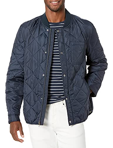 Cole Haan Men s Transitional Quilted Nylon Jacket, Navy, X-Large