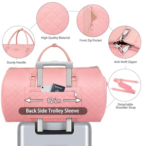 Bolsa esportiva conversível para viagem, bolsa de mão com bolsa de higiene pessoal, bolsa grande de