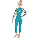 Kids Girls Boys Wetsuit Full Body Neoprene Thermal Swimsuit 2.5MM for Toddler Youth Children Teen, L