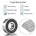 YAMASO 20 Pcs 608 2RS Ball Bearings – Bearing Steel and Double Rubber Sealed Miniature Deep Groove Ball Bearings (8mm x 22mm x 7mm)