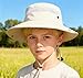 Kids Wide-Brim Sun-Hat UPF 50+ UV Protection Bucket Hat Safari-Boonie for 5-9 Years Boys Girls Beige
