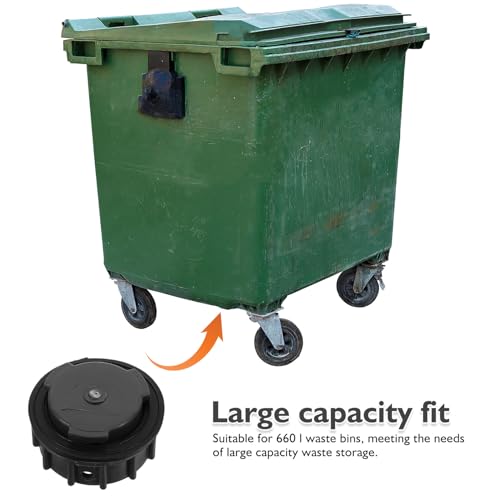 FONDOTIN Plastik Mülleimer Stopfen Abdeckung Wetterfest Stopper für Outdoor Mülltonnen Boden Ablauf Loch Schutz für Große Abfallbehälter mit Einfacher Installation und Hoher Dichtheit