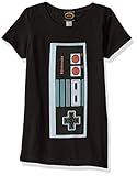 Nintendo Playera clásica con diseño de mando grande para niñas - Negro - Small