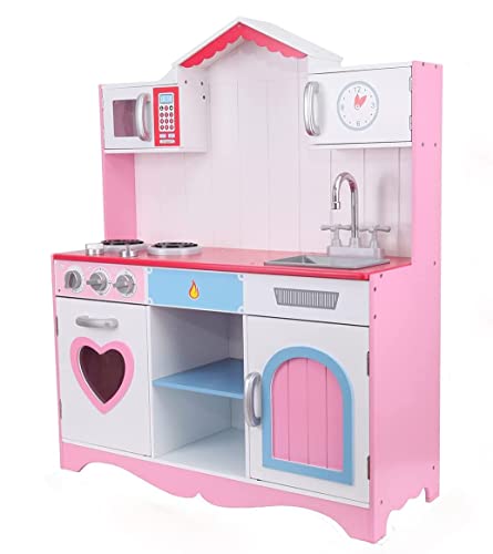 MuGuang Küchenspielzeug,Kinder Spielküche,Spielküche,Küche mit Zubehör, Spielzeugküche, Holzspielküche,Kinderspielküche…