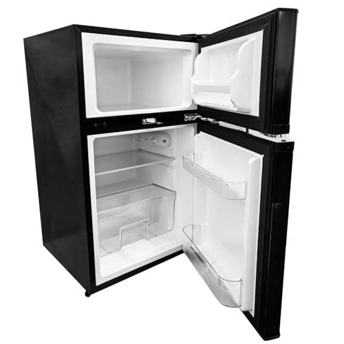 La Mejor Selección de Frigobar Con Congelador disponible en línea. 48 Frigobar 90 L con Congelador 2 Puertas, Refrigerador Compacto con Sistema de Enfriamiento Eficiente, Gas Ecológico R600a, Ideal para Hogar, Oficina o Departamento