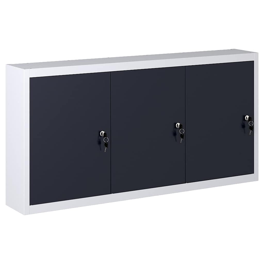 Werkzeugschrank Wandmontage Metall-Schrank Industrie-Design Grau