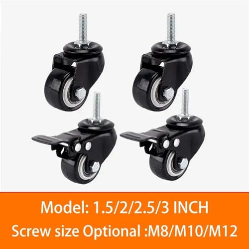 Double roulement pour roulette pivotante M12 résolvant les blocages de chariots - 4