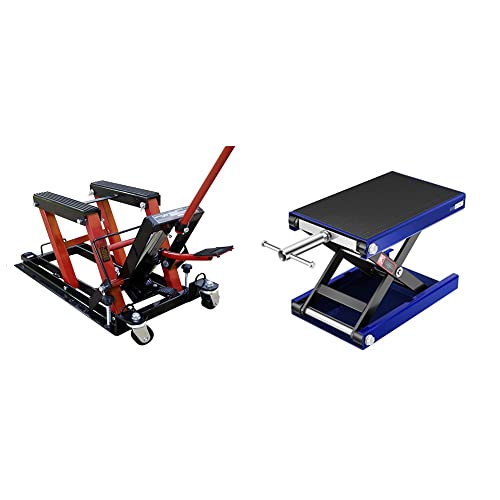 Vivohome Steel Hydraulic Motorcycle Atv Lift Jack Hoist Stand 1500 Lbs With Vivohome Steel Motorcycle Atv Wide Deck Scissor Lift Jack Crank Hoist Stand 1100 Lbs Blue #TOP9