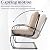 PHI VILLA 5 Piece Patio Dining Set, 4 pcs C-Spring Motion Chairs with Padded Relaxing Cushion & 1 Sqaure 37"x 37" Outdoor Metal Dining Table with 1.57" Umbrella Hole, Beige Cushion