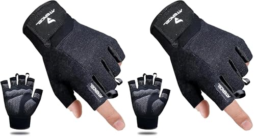 Image of ATERCEL Workout Gloves for Men and Women, Exercise Gloves for Weight Lifting, Cycling, Gym, Training, Breathable and Snug fit