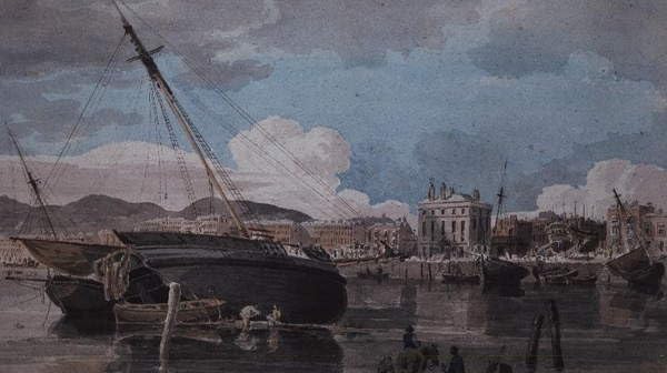 Peinture Weymouth Dorset par Girtin paysage maritime pour créer un salon apaisant