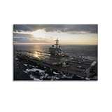 YQXTRB Poster mit Flugzeugträger-Motiv USS George H.W. 