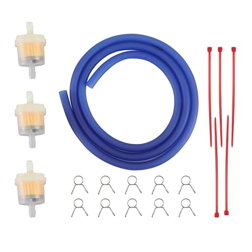 GOOFIT Fuel Filter Line Spring Clips Clamps Tube Hose Inner Diameter Motorcycle Oil Gasoline Replacement for Dirt ATV Moped Scooters Pack Pocket bike Blue