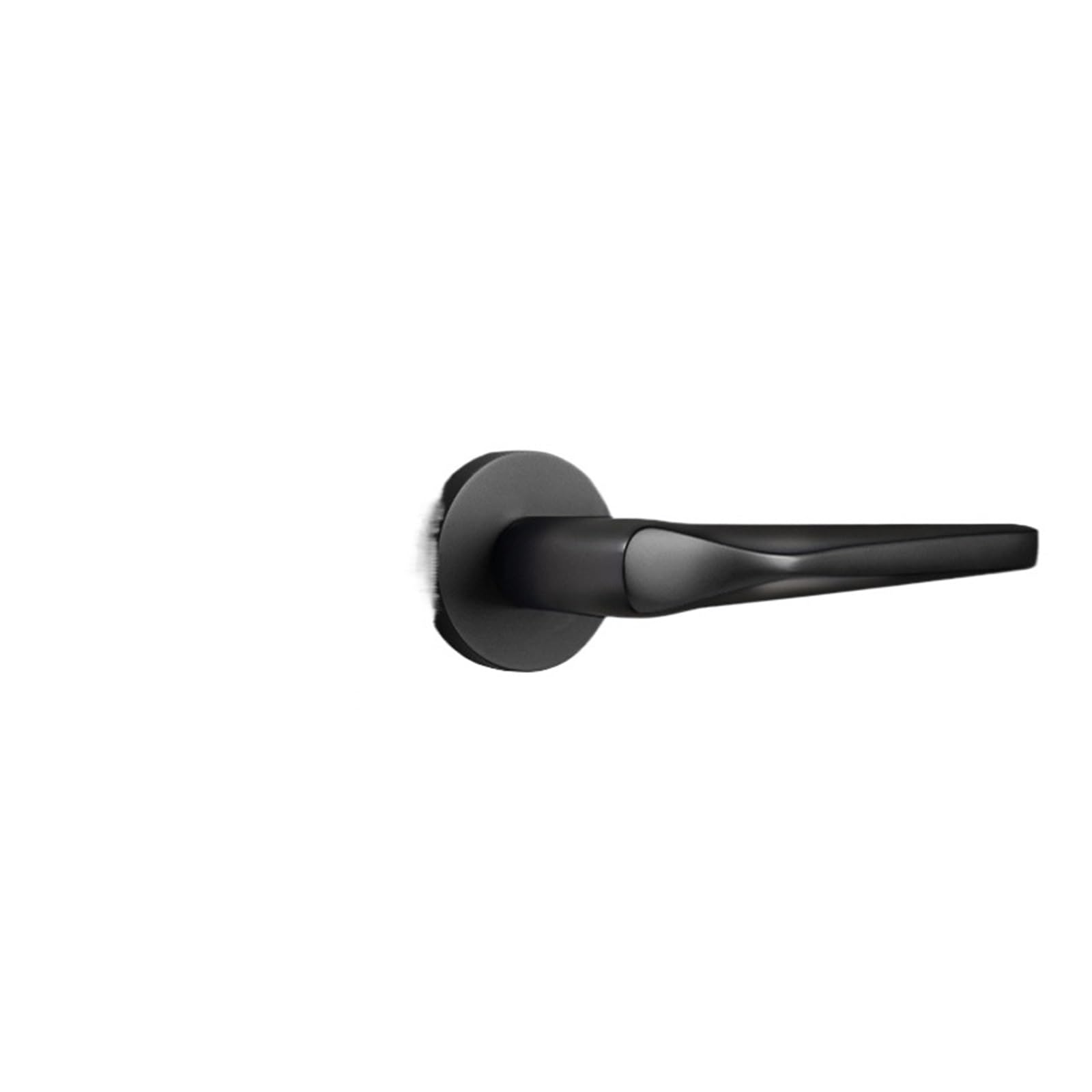 ZONSHJDKR American Door Lock Brass Bedroom Silent Simple Wooden Handle Invisible Body(Black,Invisible Lock)