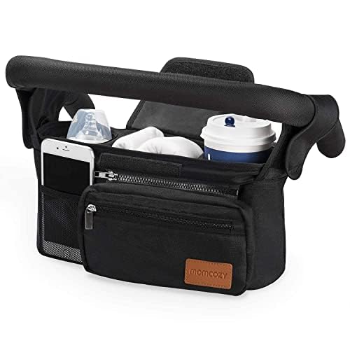 Momcozy Universal Stroller Organizer with Insulated Cup Holder Detachable Phone Bag & Shoulder Strap, Fits for Stroller Like Uppababy, Baby Jogger, Britax, BOB, Umbrella and Pet Stroller-picture-42