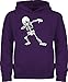 Halloween Kinder Party - Dabbing Skelett - 152 (12/13 Jahre) - Lila - Pullover 152 Skelett - JH001K JH001J Just Hoods Kids Hoodie - Hoodie Kinder Pullover für Mädchen und Jungen