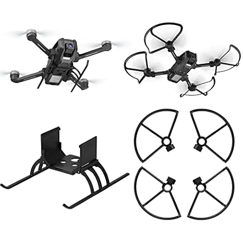 iEago RC HS720/720E Propeller Guard Anti-Collision Blades Protection Guard Cover +Foldable Extension Landing Gear for Holy Stone HS720 / 720E Drone Accessories Cover