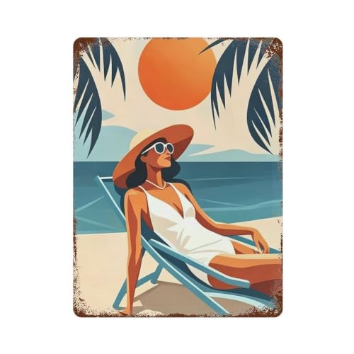 Letrero de metal retro WIHYRTUI para decorar paredes de salones, tiendas y cafés