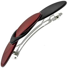 Camila Paris CP2254 French Hair Barrette Clip for Girls, Handmade, Metal Automatic Clasp Strong Hold Grip Hair Clips for Women, No Slip and Durable Styling Girls Hair Accessories, Made in France