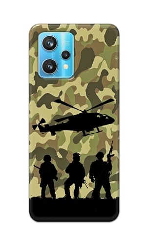 Image of Printed Hard Back Cover Case for Realme Narzo 50 Pro 5G Back Cover (Army) -1111