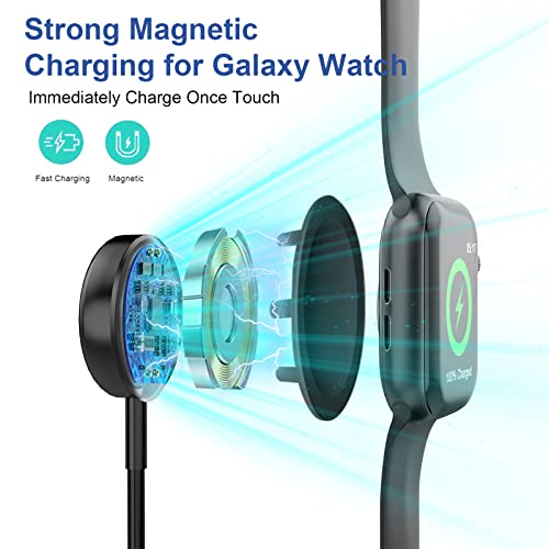 4 In 2 Usb C Fast Watch Charger Cable For Samsung Galaxy Watch Charger, Portable Charging Dock For Samsung Galaxy Watch 5/5 Pro/4/4 Classic/3/Active 2/Active, Galaxy S23/S22/S20 Galaxy Buds Iphone 6Ft #TOP3