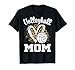 Volleyball Mom Leopard Heart T-Shirt