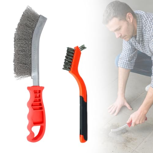 JUGUTA 2 Pezzi Spazzola in Acciaio Inossidabile 304, Spazzola Manuale in Filo di Acciaio, Spazzola Metallica, per Togliere la Ruggine e Pulire, per Pulizia di Vernice Grasso Sporco Ruggine Sporco